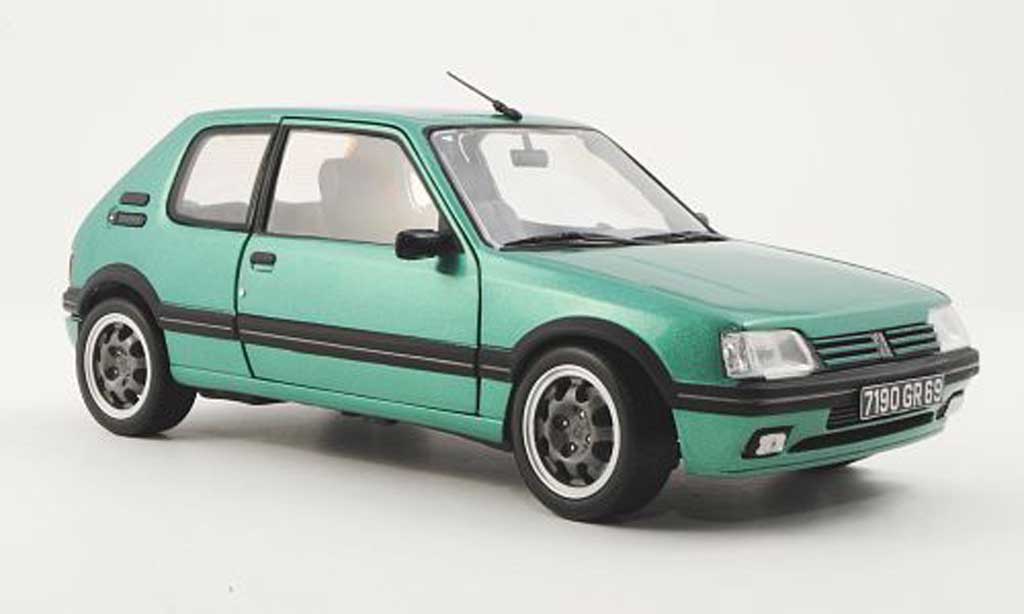 Peugeot 205 GTI 1/18 Norev Griffe GTI grun 1990 diecast model cars