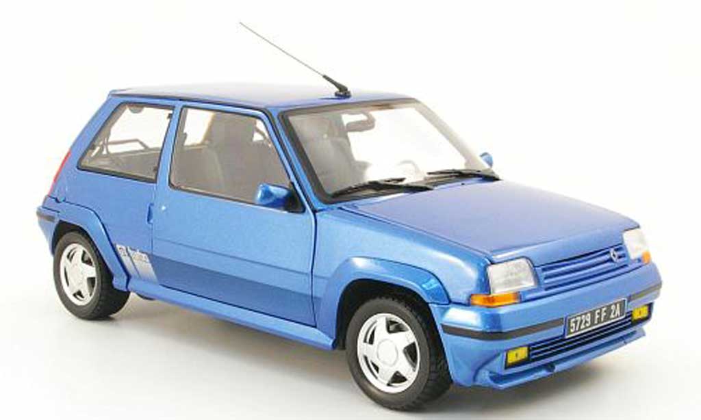 Renault 5 1/18 Norev GT Turbo blue 1988 diecast model cars