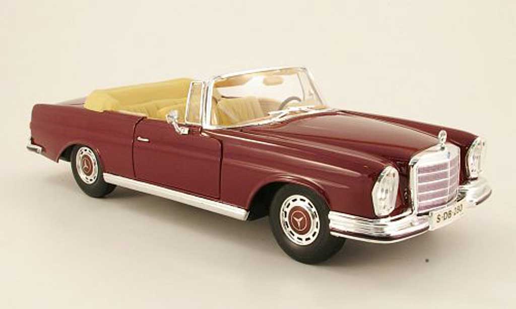 Mercedes 280 1966 1/18 Maisto 1966 se cabriolet (w111) red diecast model cars