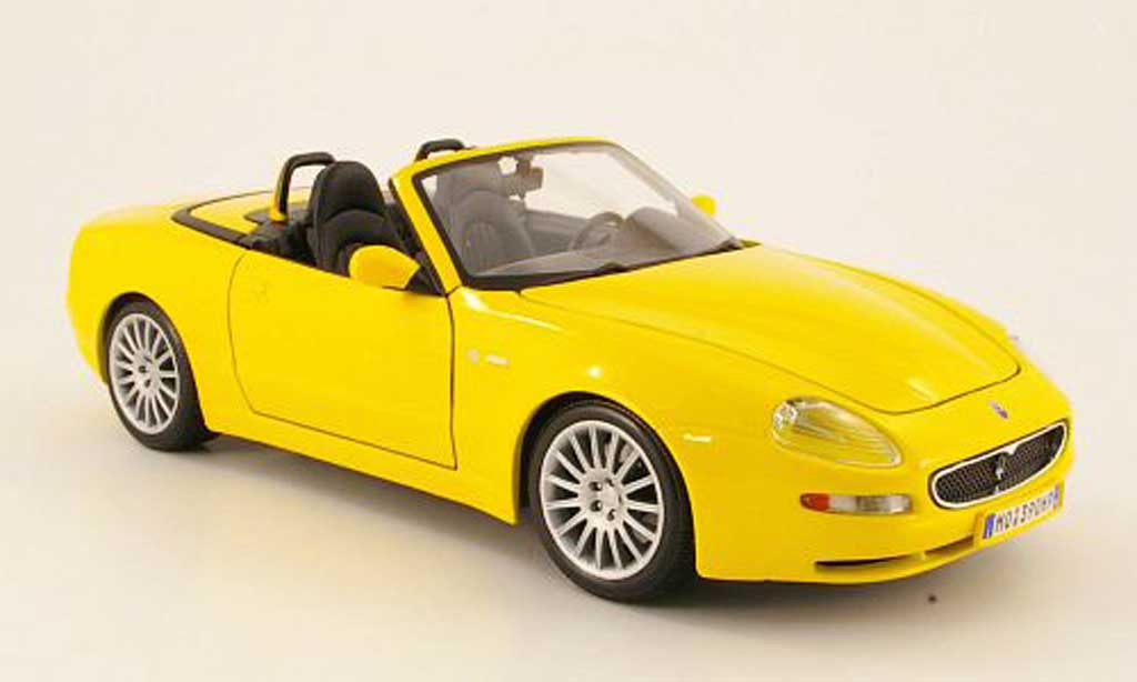Maserati GT Spyder 1/18 Maisto yellow 2004 diecast model cars