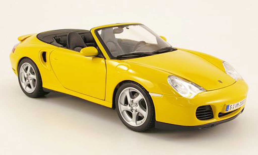 Porsche 996 Turbo 1/18 Maisto Turbo cabriolet yellow 2003 diecast model cars
