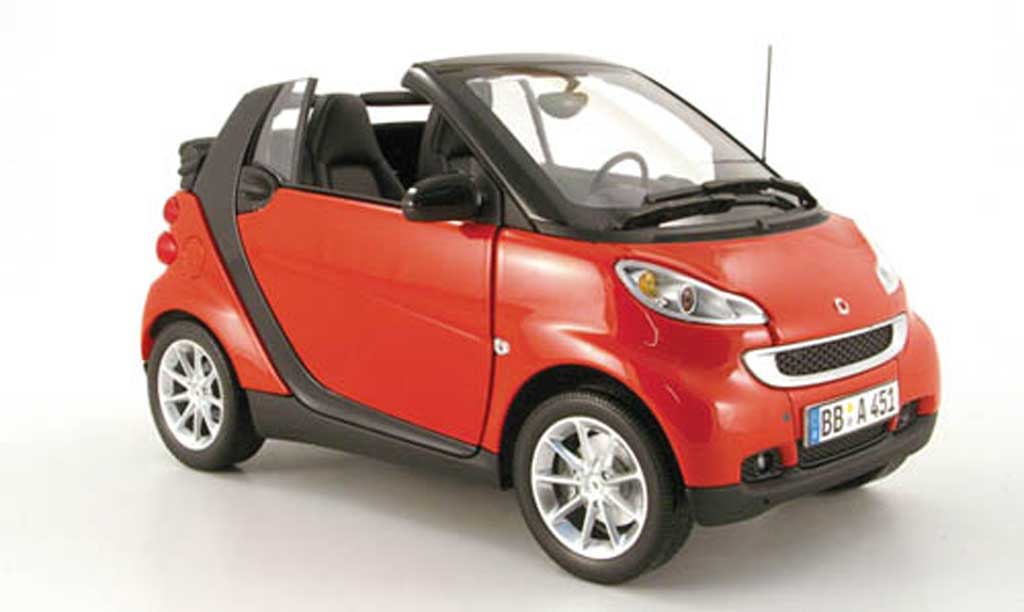 Smart ForTwo 1/18 Minichamps cabriolet red 2007 diecast model cars