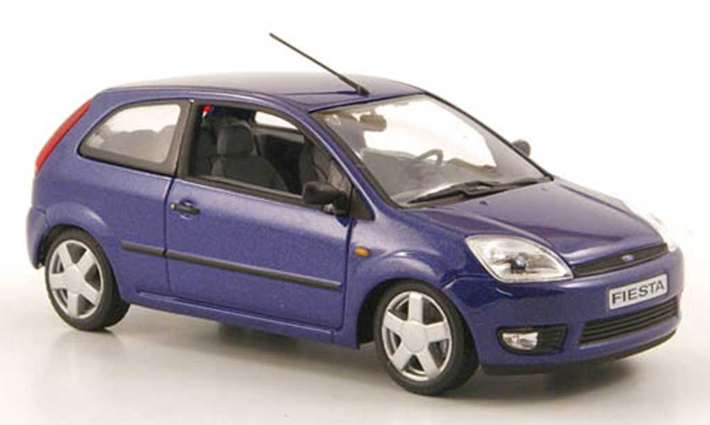Ford Fiesta 2002 1/43 Minichamps 2002 blue 3-portes diecast model cars