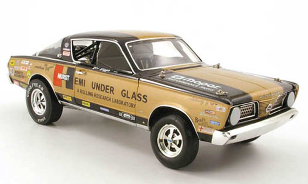 Plymouth Barracuda 1966 1/18 Highway 61 1966 hurst hemi under glas bob riggle diecast model cars