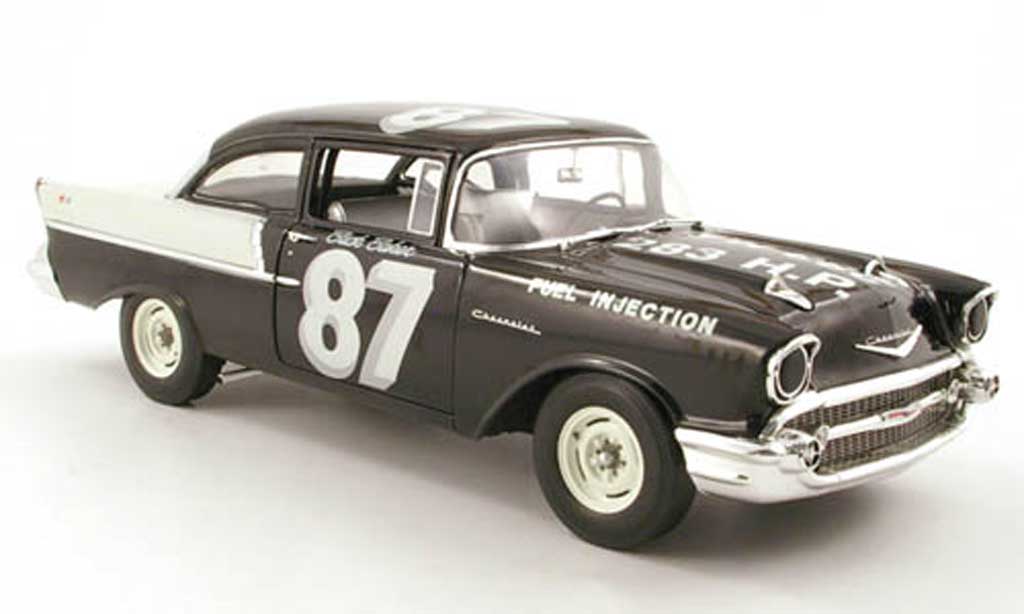 Chevrolet Bel Air 1957 1/18 Highway 61 1957 150 no.87 buck baker black widow racer diecast model cars