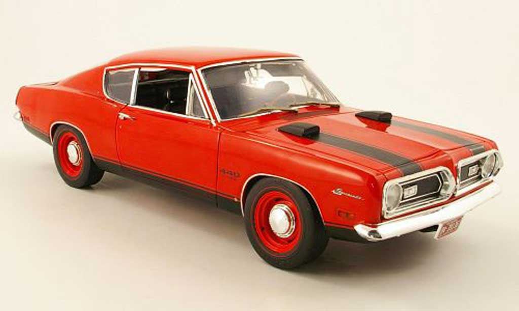 Plymouth Barracuda 1969 1/18 Highway 61 1969 440 red diecast model cars