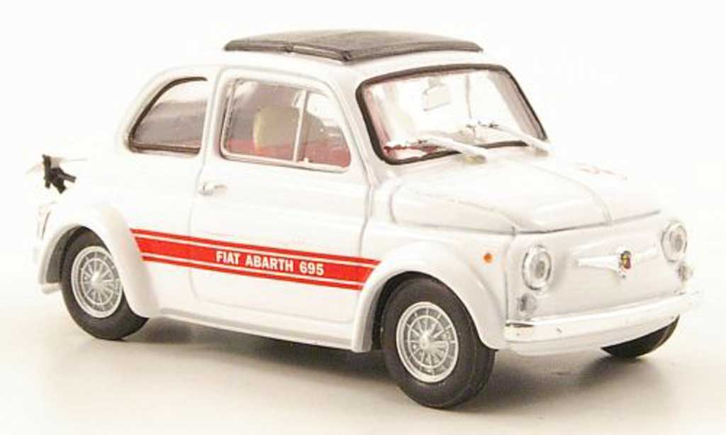 Fiat 695 1/43 Brumm SS Abarth white 1968 diecast model cars