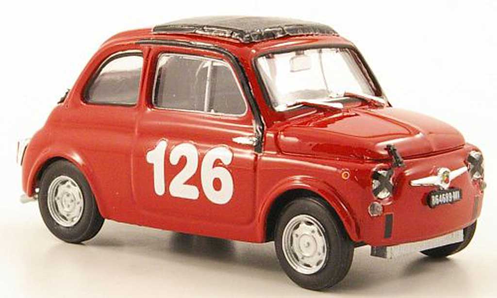 Fiat 595 1/43 Brumm Abarth No.126 Vallelunga 1965 diecast model cars