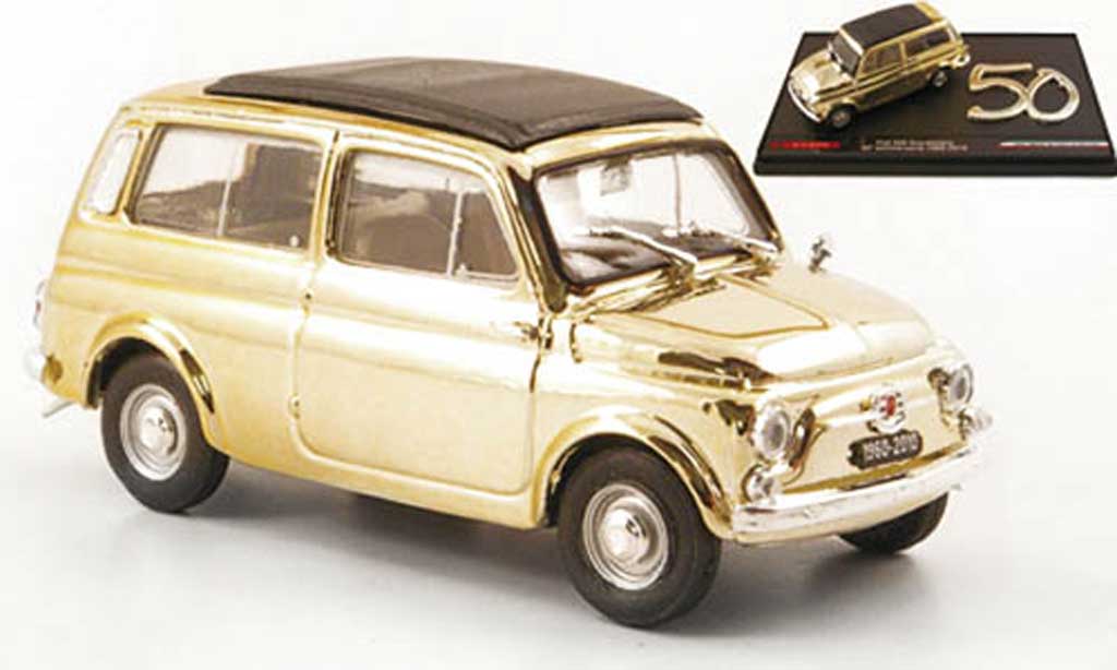 Fiat 500 1/43 Brumm Giardiniera gold diecast model cars