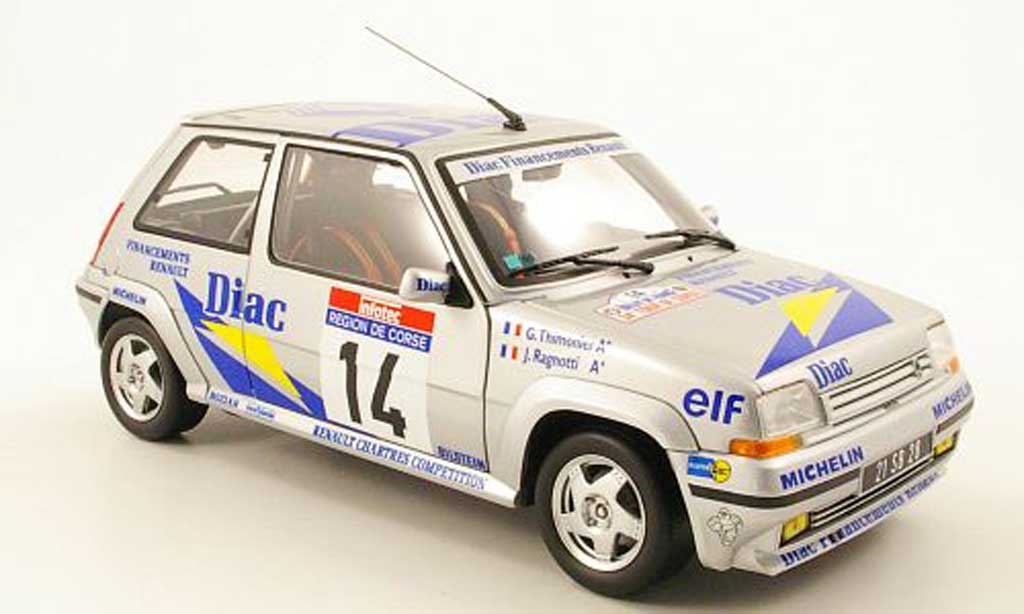 Renault 5 1/18 Norev GT Turbo no.14 diac tour de corse 1990 j.ragnotti / g.thimonier diecast model cars
