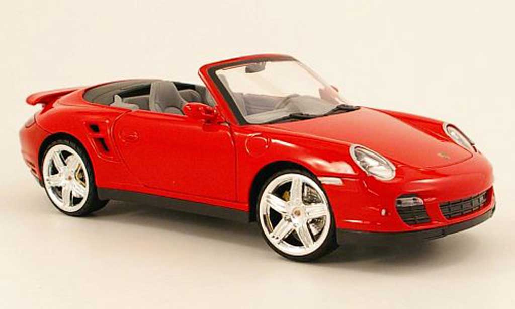 Porsche 997 Turbo 1/18 Mondo Motors Turbo cabriolet red diecast model cars
