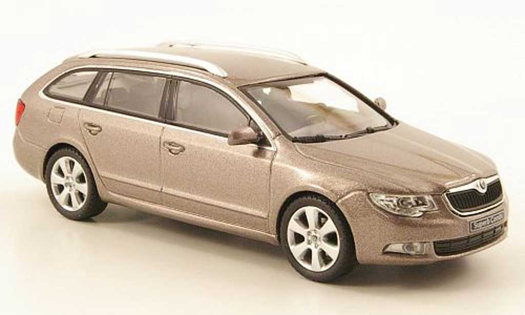 Skoda Superb 2009 1/43 Abrex 2009 II Combi greybrown diecast model cars