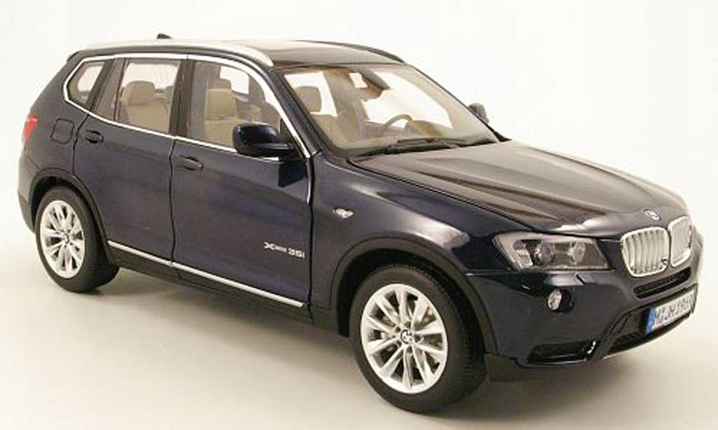Bmw X3 F25 1/18 Norev F25 blue 2010 diecast model cars