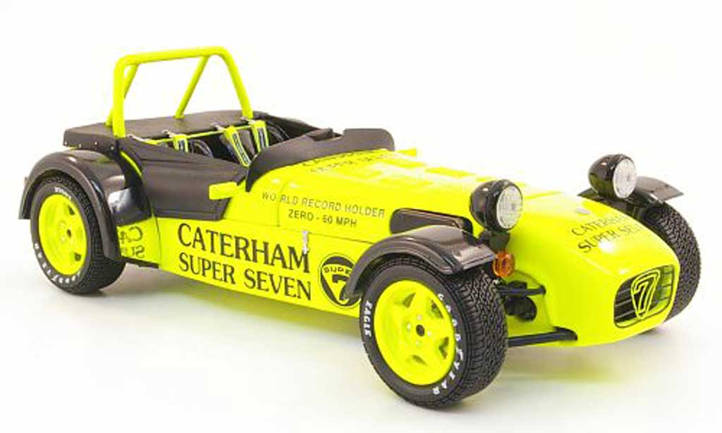 Caterham Super Seven 1/18 Kyosho jpe yellow diecast model cars