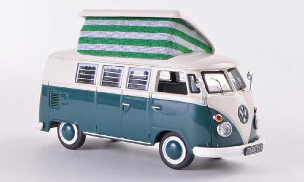 Volkswagen T1 1/43 Schuco Campingbus grun/white diecast model cars