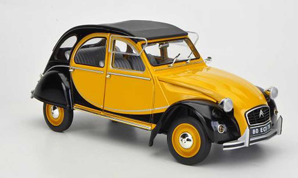 Citroen 2CV 1/18 Solido Charleston yellow/black 1982 diecast model cars