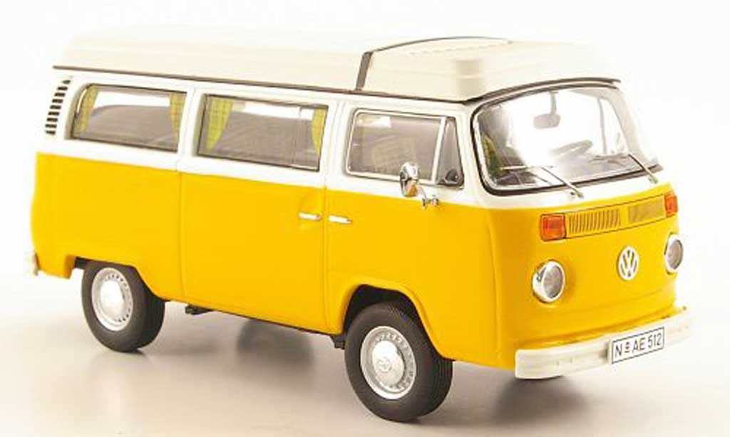 Volkswagen T2 1/43 Premium ClassiXXs Camper avec Aufstelldach yellow/white diecast model cars