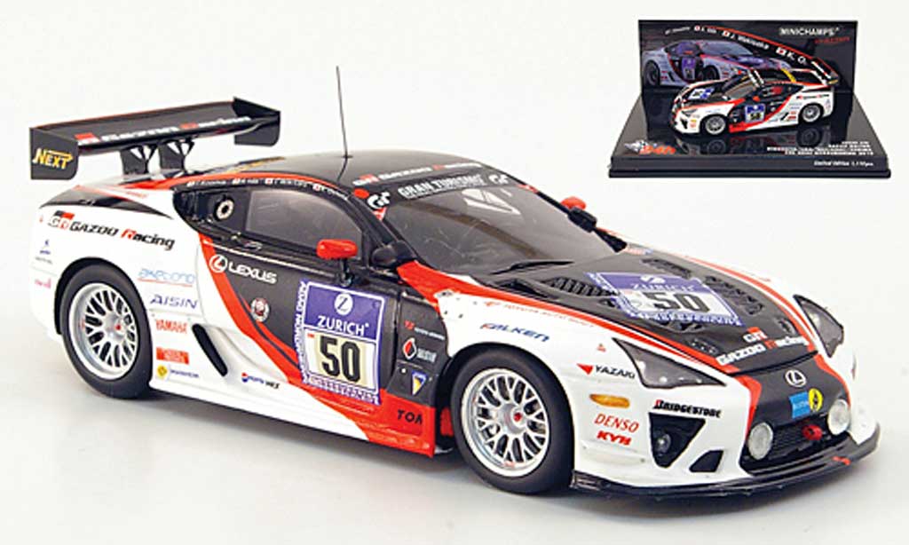 Lexus LFA 1/43 Minichamps No.50 Gazoo Racing 24h ADAC Nurburgring 2010 diecast model cars