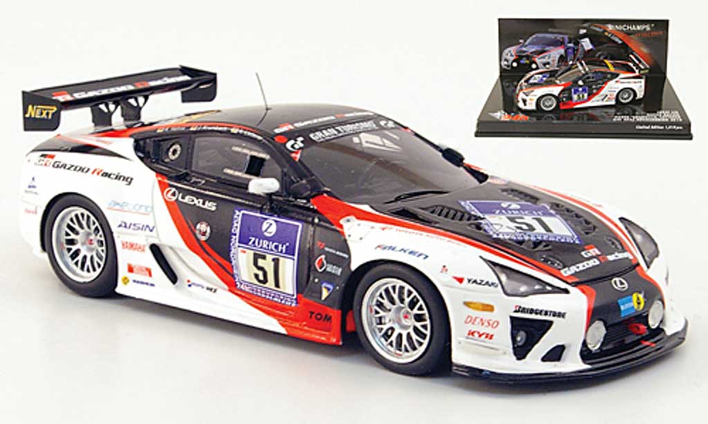 Lexus LFA 1/43 Minichamps No.51 Gazoo Racing 24h ADAC Nurburgring 2010 diecast model cars