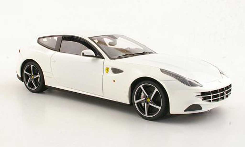 Ferrari FF 1/18 Hot Wheels Elite white diecast model cars