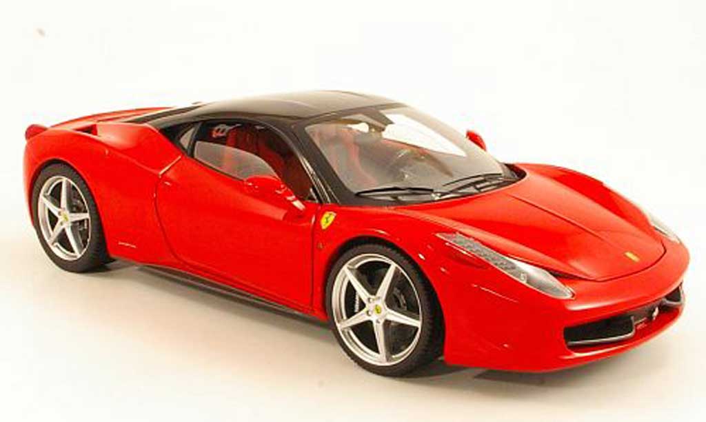 Ferrari 458 Italia 1/18 Hot Wheels Elite Italia red/black diecast model cars