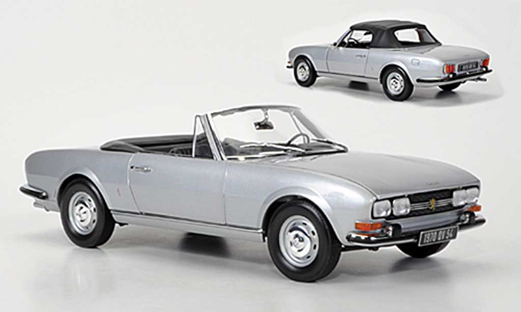 Peugeot 504 Cabriolet 1/18 Norev Convertible grey metallisee grey 1971 diecast model cars