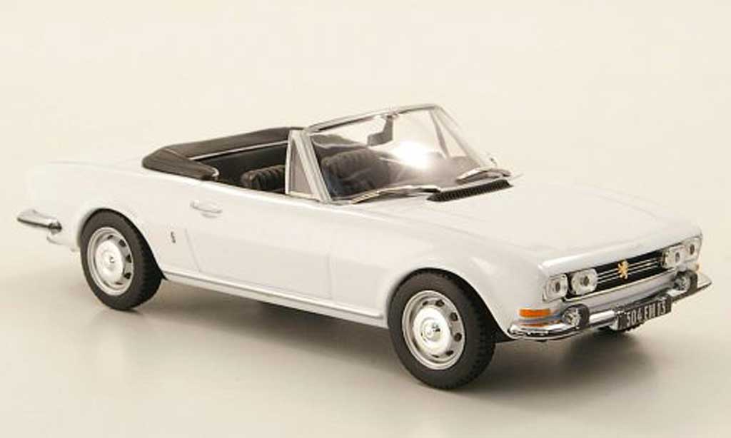 Peugeot 504 Cabriolet 1/43 Norev Convertible white 1969 diecast model cars