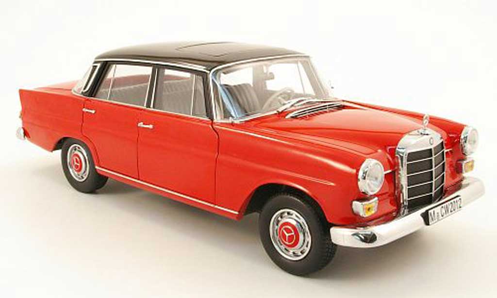 Mercedes 200 1/18 Norev (w110) red/noir 1966 diecast model cars