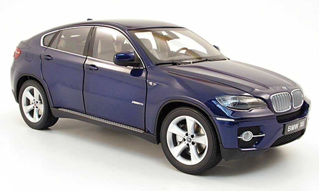 Bmw X6 E71 1/18 Kyosho E71 xdrive 50i blue diecast model cars