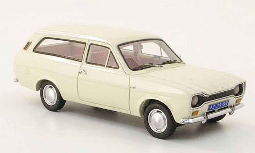 Ford Escort MK1 1/43 Neo MK1 1300 L Turnier white 1971 diecast model cars