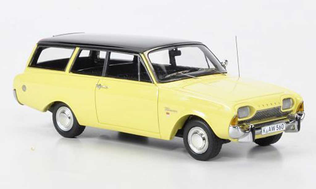 Ford Taunus 1960 1/43 Neo 1960 17m P3 Turnier yellow/black diecast model cars