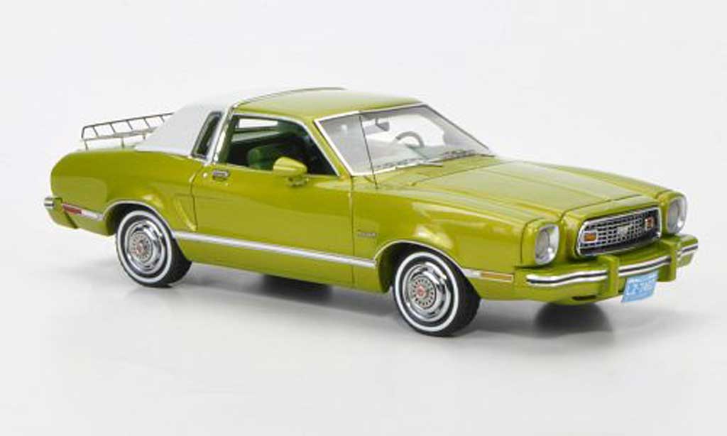 Ford Mustang 1974 1/43 Neo 1974 II Ghia grun/white diecast model cars