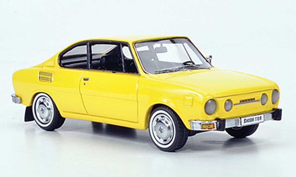 Skoda 110 1/43 Neo Coupe yellow 1972 diecast model cars