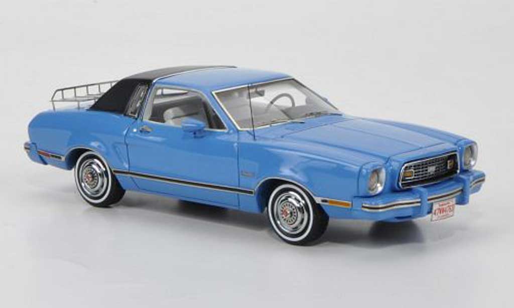Ford Mustang 1974 1/43 American Excellence 1974 II Ghia blue/black limited edition diecast model cars