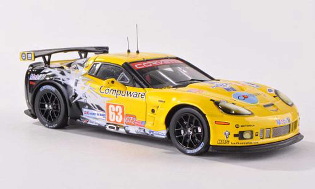 Chevrolet Corvette C6 1/43 IXO C6 ZR1 No.63 Team Chevy LMGT2 24h Le Mans 2010 J.Magnussen/J.O'Connell/A.Garcia diecast model cars