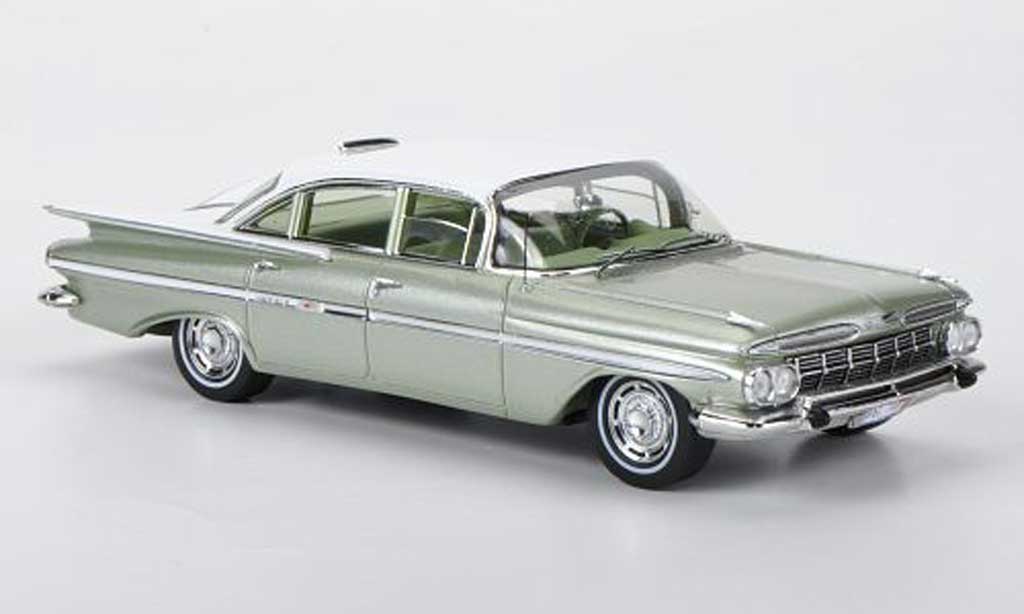 Chevrolet Impala 1959 1/43 Spark 1959 Six Window Sedan greygrun/white 1959 diecast model cars