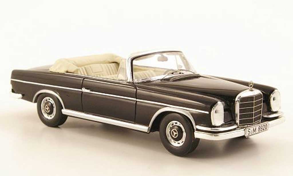Mercedes 300 SE 1/43 Spark SE SE Convertible (W112/3) black 1963 diecast model cars