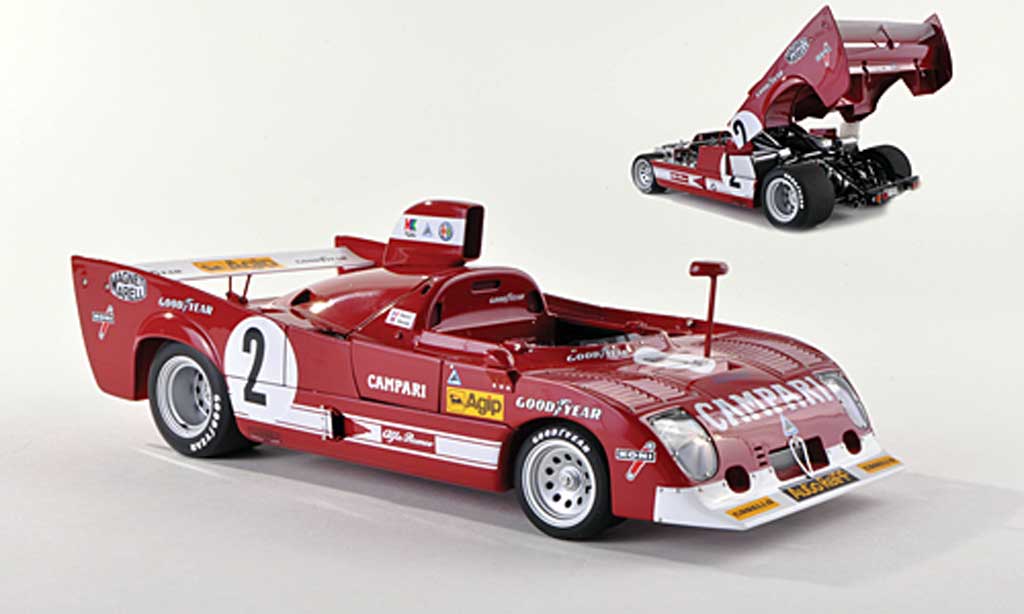 Alfa Romeo 33.3 1975 1/43 Autoart 1975 TT 12 No.2 Campari 1000km Spa Francorchamps Pescarolo/Bell diecast model cars