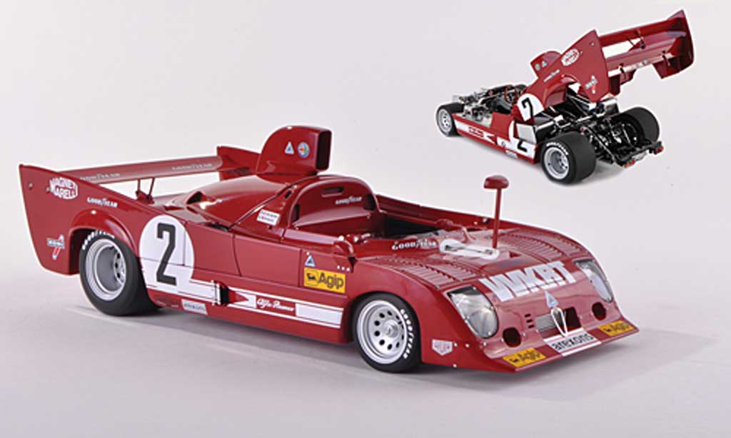 Alfa Romeo 33.3 1975 1/43 Autoart 1975 TT 12 No.2 WKRT 1000km Monza Merzario/Lafitte diecast model cars