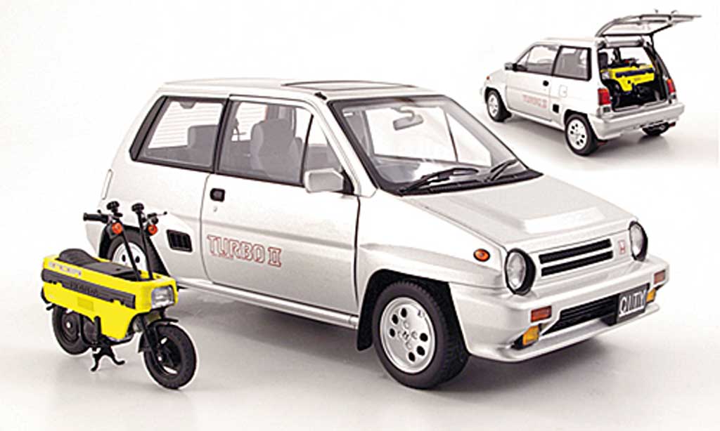 Honda City Turbo 1/18 Autoart Turbo II grey metallisee RHD 1983 diecast model cars