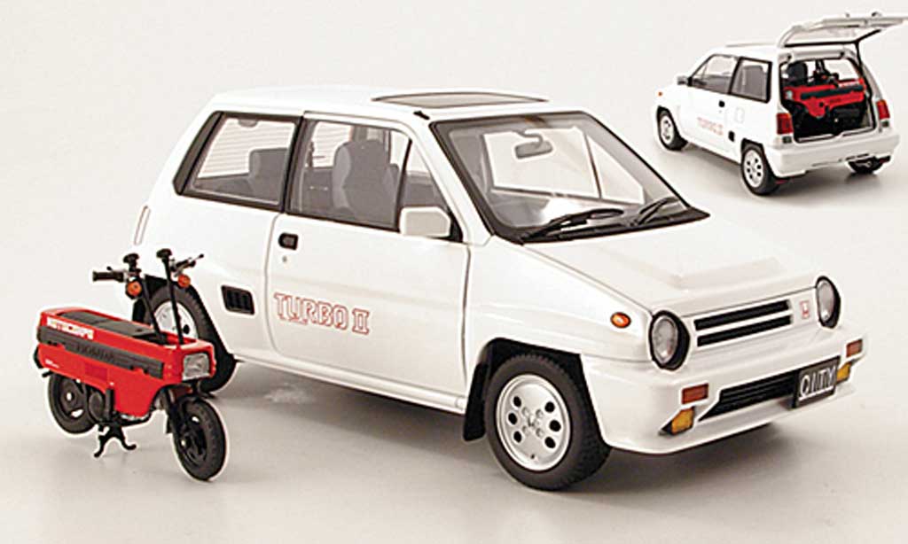 Honda City Turbo 1/18 Autoart Turbo II white 1983 diecast model cars