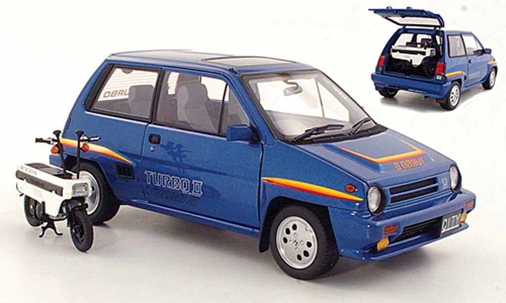 Honda City Turbo 1/18 Autoart Turbo II blue 1983 diecast model cars