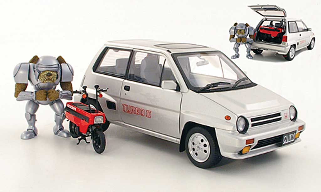 Honda City Turbo 1/18 Autoart Turbo II grey metallisee 1983 diecast model cars