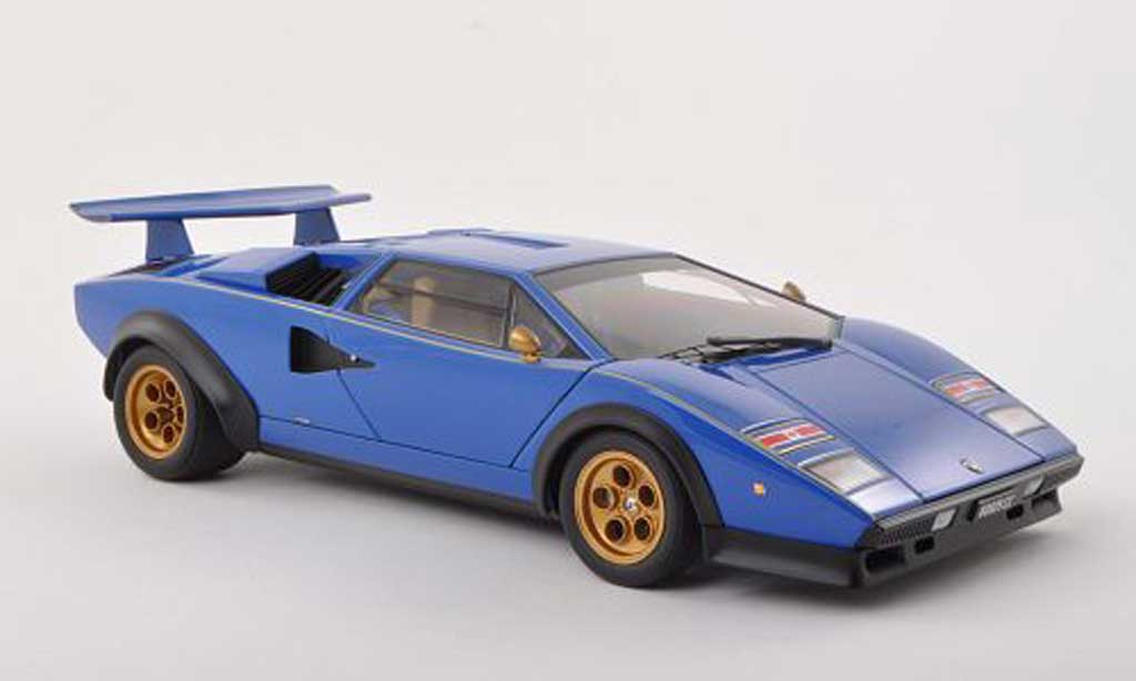 Lamborghini Countach LP 500 1/18 Autoart LP 500 S Walter Wolf Edition blue 1975 diecast model cars
