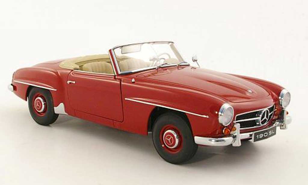 Mercedes 190 SL 1/18 Autoart SL (W121 B II) red diecast model cars
