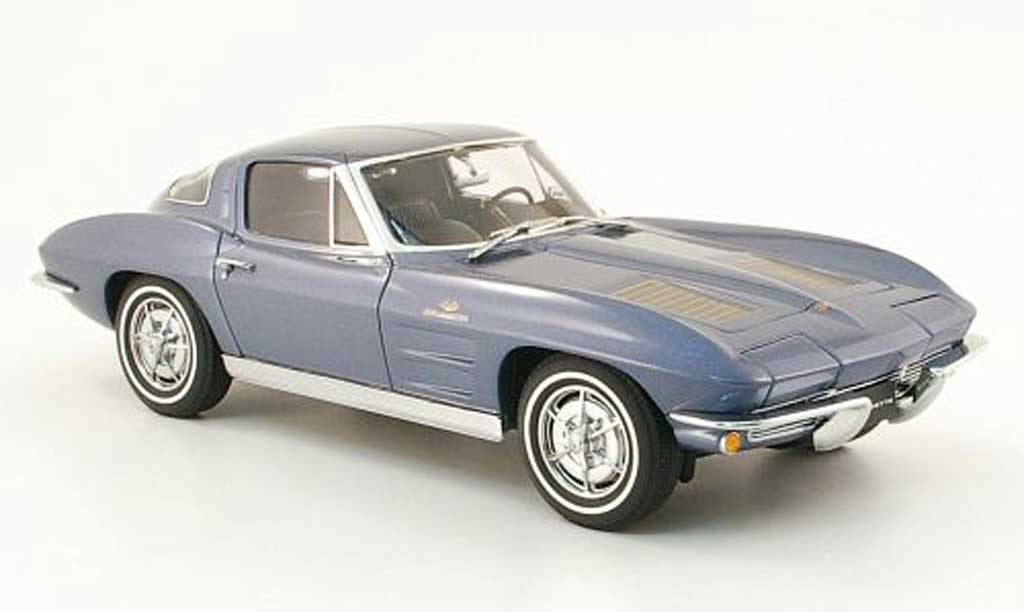 Chevrolet Corvette C2 1/18 Autoart C2 coupe grey blue 1963 diecast model cars