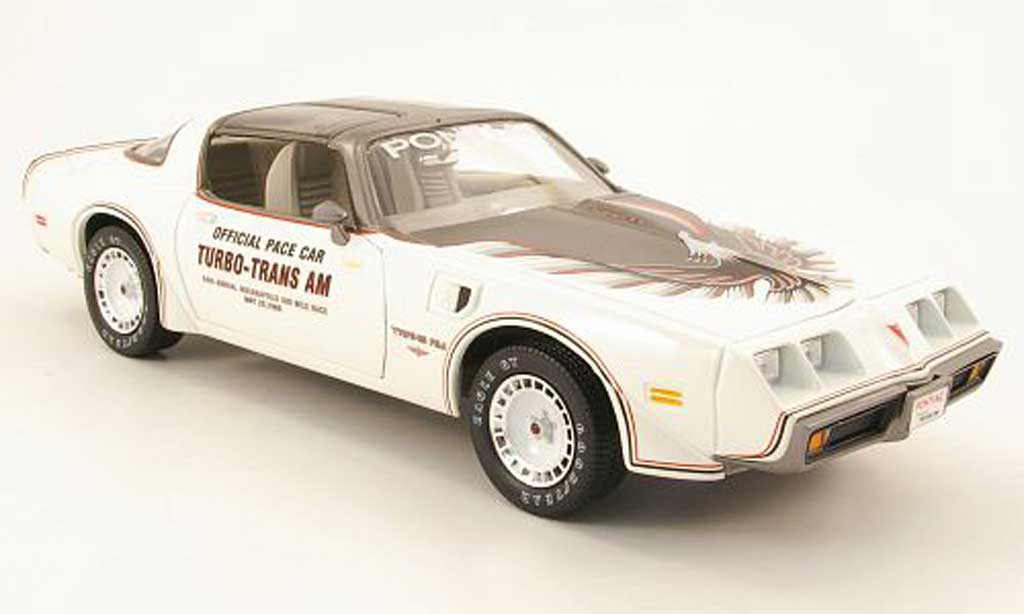 Pontiac Trans Am 1/18 Greenlight white/grey pace car indianapolis 1980 diecast model cars