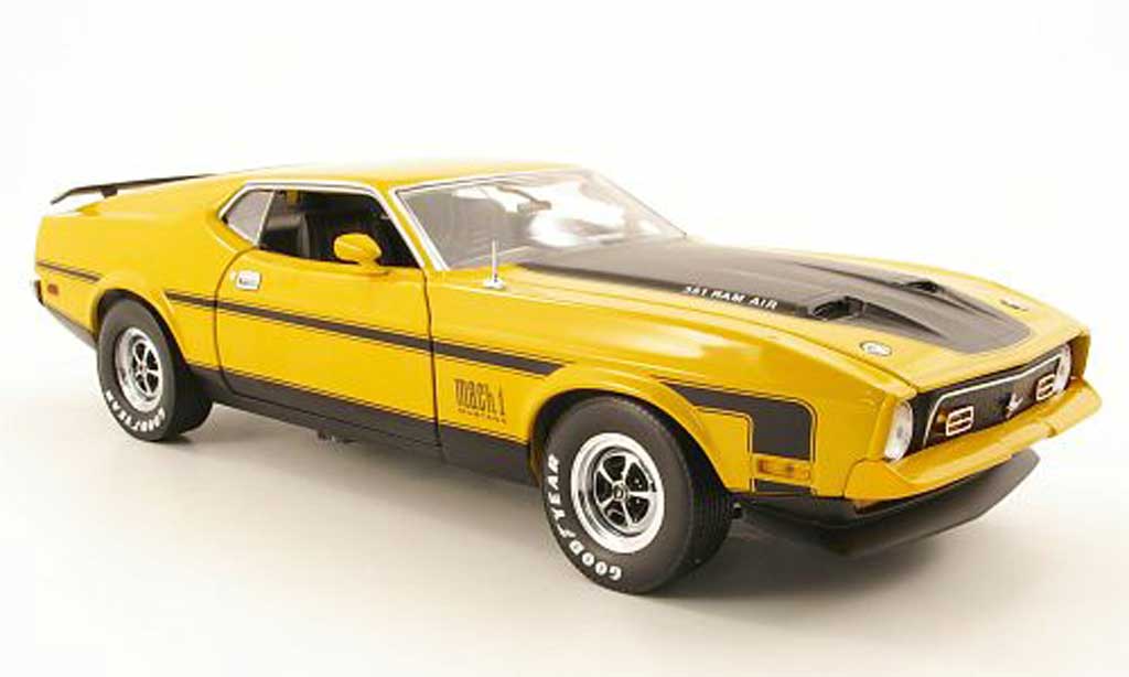 Ford Mustang 1971 1/18 Sun Star 1971 mach i yellow diecast model cars