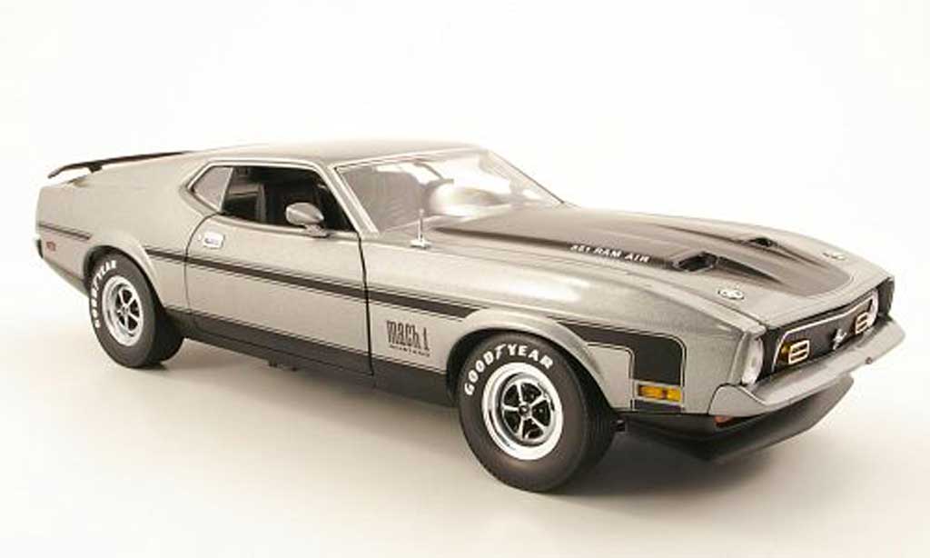 Ford Mustang 1971 1/18 Sun Star 1971 mach i grey diecast model cars