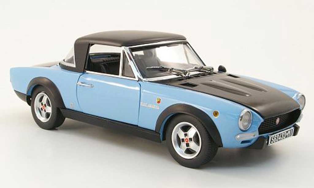 Fiat 124 Abarth 1/18 Sun Star Abarth spider csa blue/black 1972 diecast model cars